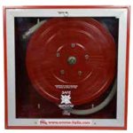 Naspo orientabile a parete da interno uni en 671-1 con lastra safe window Tubo bianco ml. 30 dim. 700x 650hx270 (0973A)