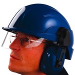 Elmetto rosso modello vision con visiera a scomparsa