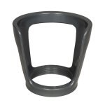 Cappellotto di protezione in plastica tipo tulipano colore nero per bombola co2