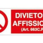 DIVIETO DI AFFISSIONE ART 663 CP (1462)