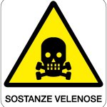 CARTELLO IN ALLUMINIO FORMATO MM 330X350 SOSTANZE VELENOSE (101B)