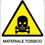 CARTELLO IN ALLUMINIO FORMATO MM 330X350 MATERIALE TOSSICO (103B)