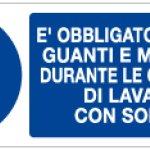E' OBBLIGATORIO USARE GUANTI E MASCHERA DURANTE LE OPERAZIONI DI LAVAGGIO CON SOLVENTI RETTANGOLARE (1035)