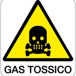 CARTELLO IN ALLUMINIO FORMATO MM 330X350 GAS TOSSICO (104B)