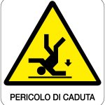 CARTELLO IN ALLUMINIO FORMATO MM 330X350 PERICOLO DI CADUTA (108B)