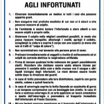 CARTELLO IN ALLUMINIO FORMATO MM 330X470 NORME PRIMO SOCCORSO INFORTUNA (1100B)