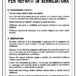 CARTELLO IN ALLUMINIO FORMATO MM 330X470 NORMA REPARTI VERNICIATURA (1156B)