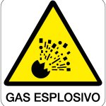 CARTELLO IN ALLUMINIO FORMATO MM 330X350 GAS ESPLOSIVO (117B)