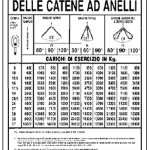 CARTELLO IN ALLUMINIO FORMATO MM 500X700 PORTATA DELLE CATENE AD ANELLI (1205B)