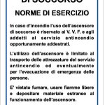 CARTELLO IN ALLUMINIO FORMATO MM 200X300 ASCENSORI SOCCORSO - NORME ESE (1221A)