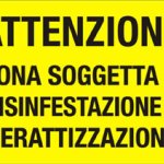 CARTELLO IN ALLUMINIO FORMATO MM 500X330 ZONA DISINFESTAZIONE (1285B)
