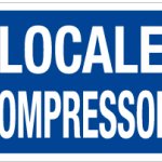 CARTELLO IN ALLUMINIO FORMATO MM 230X230 LOCALE COMPRESSORI (1297B)