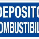 CARTELLO IN ALLUMINIO FORMATO MM 230X230 DEPOSITO COMBUSTIBILE (1299A)