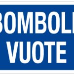 CARTELLO IN ALLUMINIO FORMATO MM 230X230 BOMBOLE VUOTE (1304B)