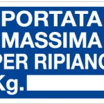 CARTELLO IN ALLUMINIO FORMATO MM 230X230 PORTATA MASSIMA RIPIANO (1314A)