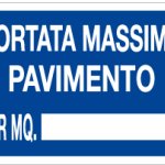 CARTELLO IN ALLUMINIO FORMATO MM 230X230 PORTATA MASSIMA PAVIMENTO (1315B)