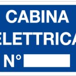 CARTELLO IN ALLUMINIO FORMATO MM 300X200 CABINA ELETTRICA N. (1325B)