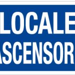 CARTELLO IN ALLUMINIO FORMATO MM 300X200 LOCALE ASCENSORE (1327B)