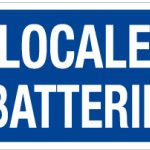 CARTELLO IN ALLUMINIO FORMATO MM 300X200 LOCALE BATTERIE (1328B)