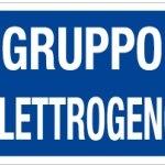 CARTELLO IN ALLUMINIO FORMATO MM 230X230 GRUPPO ELETTROGENO (1329B)