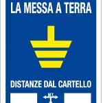 CARTELLO IN ALLUMINIO FORMATO MM 200X300 COLLEGARE SUBITO MESSA A TERRA (1379B)