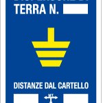 CARTELLO IN ALLUMINIO FORMATO MM 200X300 DISPERSORE DI TERRA N... (1381B)