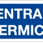 CARTELLO IN ALLUMINIO FORMATO MM 330X125 CENTRALE TERMICA (1394B)