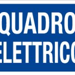 CARTELLO IN ALLUMINIO FORMATO MM 230X230 QUADRO ELETTRICO (1398A)