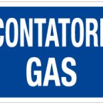 CARTELLO IN ALLUMINIO FORMATO MM 300X200 CONTATORE GAS (1399B)