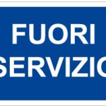 CARTELLO IN ALLUMINIO FORMATO MM 230X230 FUORI SERVIZIO (1450A)