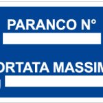 CARTELLO IN ALLUMINIO FORMATO MM 300X200 PARANCO PORTATA MASSIMA (1454A)