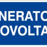 CARTELLO IN ALLUMINIO FORMATO MM 330X125 GENERATORE FOTOVOLTAICO (1469A)