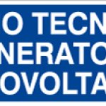 CARTELLO IN ALLUMINIO FORMATO MM 330X125 VANO TECNICO GENERATORE FOTOV. (1471A)