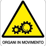 CARTELLO IN ALLUMINIO FORMATO MM 330X350 ORGANI IN MOVIMENTO (153B)