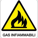 CARTELLO IN ALLUMINIO FORMATO MM 330X350 GAS INFIAMMABILI (178B)