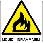 CARTELLO IN ALLUMINIO FORMATO MM 330X350 LIQUIDI INFIAMMABILI (179B)