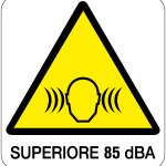 CARTELLO IN ALLUMINIO FORMATO MM 330X350 SUPERIORE A 85 Dba (186B)