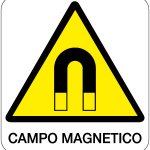 CARTELLO IN ALLUMINIO FORMATO MM 330X350 CAMPO MAGNETICO (194B)