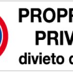 CARTELLO IN ALLUMINIO FORMATO MM 300X80 PROPRIETA' PRIVIETATO DIVIETO SOSTA (1944)