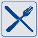 ETICHETTA AUTOADESIVA LATO MM 165 PITTOGRAMMA MENSA (2106)