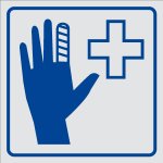 ETICHETTA AUTOADESIVA LATO MM 165 PITTOGRAMMA INFERMERIA (2109)