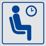 ETICHETTA AUTOADESIVA LATO MM 165 PITTOGRAMMA SALA ATTESA (2116)