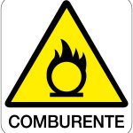 CARTELLO IN ALLUMINIO FORMATO MM 330X350 COMBURENTE (212B)