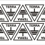 FOGLIO DISTRIBUTORE FORMATO MM 200X110 DA 10 ETICHETTE SIMBOLO TERRA E SCRITTA (2322)