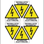 Foglio Distributore Formato Mm 165x175 Da 6 Et Pittogramma Folgore+Scariche El