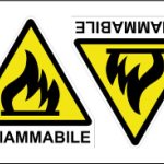 Foglio Distributore Formato Mm 250x175 Da 2 Et Pittogramma+Scritta Infiammabile