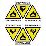 Foglio Distributore Formato Mm 165x175 Da 6 Et Pittogramma+Scritta Infiammabile