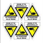 Foglio Distributore Formato Mm 165x175 Da 6 Et Pittogramma+Scritta Attenz Alle Mani