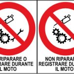 FOGLIO DISTRIBUTORE FORMATO MM 250X160 DA 2 ETICHETTE NON RIPAR REGIS DURANTE MOTO (2372)