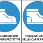 Foglio Distributore Formato Mm 250x160 Da 2 Et Obbligatorio Uso Scarpe Prot